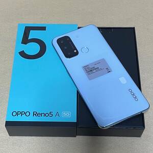 【超美品/SIMフリー】OPPO Reno5 A 128GB［CPH2199］アイスブルー★国内版SIMフリー★　02045