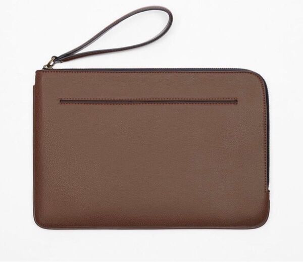 ZARA スリムクラッチバッグ ブラウン