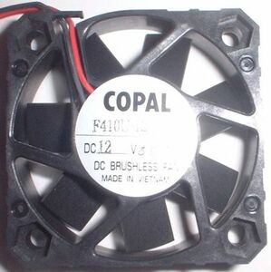COPAL/40mm角超ウス型10mm,7枚羽DC12V用ファン4個1口で未使用品
