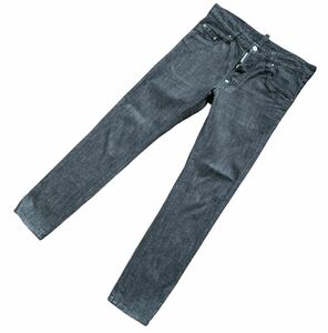 送料込！定7.8万美品●DSQUARED2 ディースクエアード●Skater jean ブラックスキニーデニムパンツ44●S71LB0213●国内正規品●