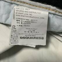 送料込！定7万◆DSQUARED2 ディースクエアード◆ブリーチ加工デニムパンツ44◆S71LA0909◆国内正規品◆_画像9