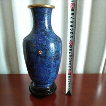 七宝焼 花器 レトロ 花瓶 皇室 ご下賜品　菊紋　天皇_画像1