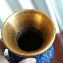 七宝焼 花器 レトロ 花瓶 皇室 ご下賜品　菊紋　天皇_画像5