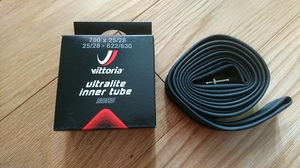 Vittoria Ultralite inner tube　700c仏式ブチルチューブ25-28c 36mm　2本セット　新品未使用