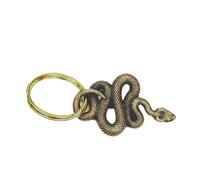 蛇のキーホルダー　真鍮　スネークチャームキーホルダー　爬虫類 お守り　2-3_画像2