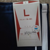 日本製　Ｌサイズ　紺　男子　ナイロン１００％　海パン　海水パンツ　スクール水着　昭和レトロ　未使用_画像3