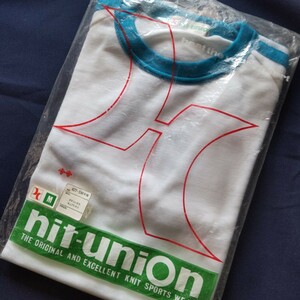 当時物　未使用　デッドストック　Hit Union　プーマ社ヒットユニオン　半袖Tシャツ　丸首　体操服 サイズM 希少