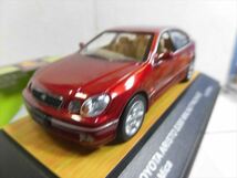 k 1/43 tosa トサ トヨタ アリスト 2台 で S300 赤・ワイン 訳有 TOYOTA 2代目 ARISTO ウォルナット パッケージ_画像2