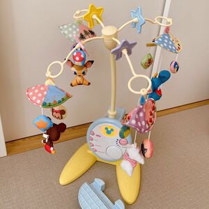 ディズニーキャラクターズ やわらかガラガラメリー デラックス プラス 美品 オルゴールメリー