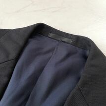 バーバリー 春夏ウール100％ テーラードジャケット 紺ブレ ロゴボタン Burberrys メンズサイズL AB6 背抜き ネイビー ライトアウター_画像8