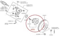 日産　スカイラインクロスオーバー　J50　NJ50　リア　ハブベアリング　左右セット2個　フェアレディZ Z34　アツセンブリーリア アクスル_画像3