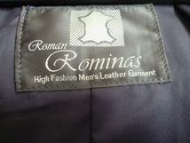 Roman Rominas ブルゾンコート ダブル ライダーズジャケット ミンク/スペインラム Made in Japan 革製_画像5