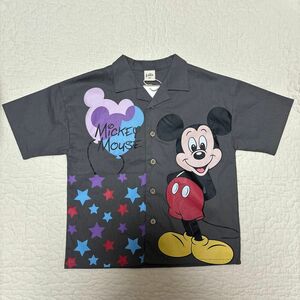 【新品】しまむら　ディズニー　ミッキーマウス　シャツ　　100 リトシー　 半袖シャツ アロハシャツ　Disney ベビー　キッズ