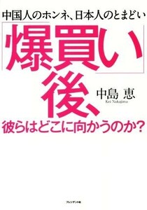 「爆買い」後、彼らはどこに向かうのか？ 中国人のホンネ、日本人のとまどい／中島恵(著者)