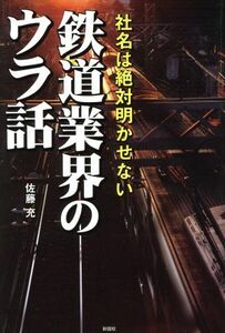 社名は絶対明かせない　鉄道業界のウラ話／佐藤充(著者)