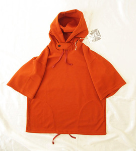 エンジニアードガーメンツ★国内レアモデル★レアサイズ★2023ss★ Short Sleeve Hoody -Diamond Poly Knit / Orange【XS】★レイヤード★