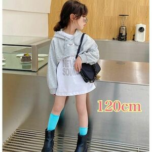 120cm Корея способ симпатичный мини длина тренировочный футболка 2 позиций комплект детский серый 