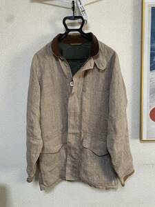 試用数回　美品　春夏用　DRESSTERIOR ドレステリア メンズ ブルゾン Barbour　LAVENHAM　MACKINTOSH　リネン　ベージュ　日本製