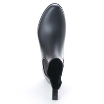 ブラック Mサイズ ( 23.0-23.5cm ) ショート レイン ブーツ サイドゴア チェルシー レインシューズ レインブーツ ブラック 18033-blk-m_画像4
