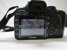 【20-5】Canon キャノン EOS kiss X 18-55 55-300mm デジタル一眼レフカメラ レンズフード レンズ付き 充電器 バッテリー2個付き_画像4