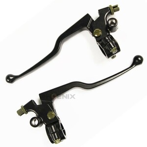  brake clutch lever mirror holder attaching left right set black bike all-purpose 