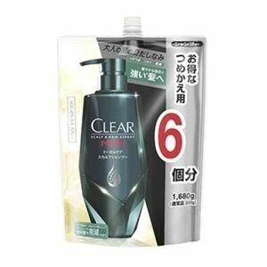 CLEAR(クリア) フォーメン トータルケア スカルプ シャンプー お得な詰め替え用 グリーン 1680グラム (x 1)