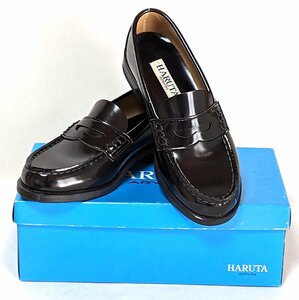 ★新品★　HARUTA　ハルタ　ローファー　23cm　3E　革靴　靴　シューズ　レディース　学生　通学　スクール　ブラック　黒