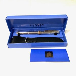 ★未使用★ LANVIN ランバン ボールペンセット シルバー 油性ボールペン プレゼント 贈答品 文具 文房具 筆記用具 おしゃれ