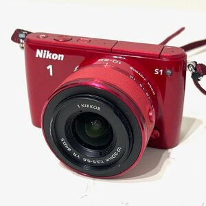 【美品】Nikon ニコン ミラーレス一眼 デジタルカメラ 1 S1 標準ズームレンズキット 1NIKKOR 1011万画素 レッド 趣味 撮影 記録 HMY