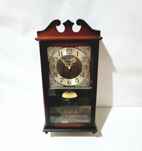 ◆ジャンク◆ CITIZEN シチズン 振り子時計 ボンボン時計 柱時計 古時計 昭和レトロ 年代物 当時物 掛け時計 木製 アンティーク