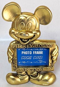 Disney ディズニー Mickey Mouse ミッキーマウス PHOTO FRAME フォトフレーム 写真立 ゴールド 置物 インテリア アンティーク