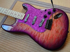 ★激レア!極上コンディション!送料無料!★ Warmoth Custom Shop Special Dye Quilt Maple On Swamp Ash(Chamberd) 検) Fender CS Gibson