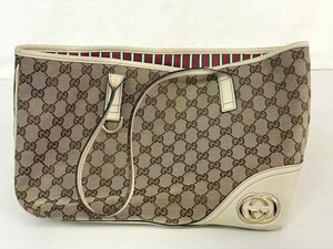 K-P321-K22-5686 GUCCI グッチ 169946 3444 レディース ハンドバッグ GGキャンバストートバッグ (幅)約40cm (高)約22cm (マチ)約11cm ⑤