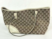 K-P321-K22-5686 GUCCI グッチ 169946 3444 レディース ハンドバッグ GGキャンバストートバッグ (幅)約40cm (高)約22cm (マチ)約11cm ⑤_画像3