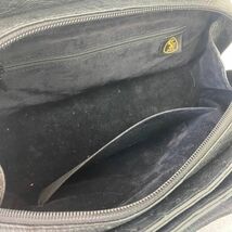 P342-K48-659 JRA オーストリッチ ハンドバッグ レザー 鞄 手持ち ブラック 黒 日本製 102 約高さ18×横幅27.5×マチ12cm ④_画像5
