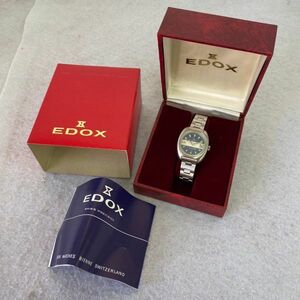 R326-O15-4282 ◎ EDOX エドックス bluebird ブルーバード 26495 自動巻き デイト 3針 レディース 腕時計 箱/説明書付き ④