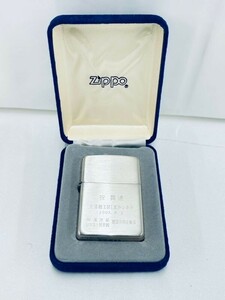 K-P591-K32-3445◎Zippo ジッポ ライター ㈱鴻池組 日本国土開発 建設共同企業体 祝 貫通 北須磨区(北)トンネル STERLING2002.8.2 火花O⑤