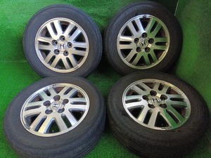 ホンダ ステップワゴン 純正 15×5.5J +50 ヨコハマ RV-02 195/65R15 夏タイヤ付4本 流用等に 中古 売切!!