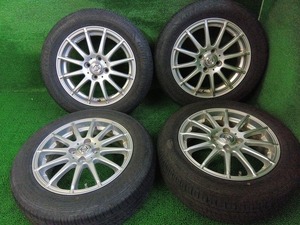 グッドイヤー EfficientGrip 175/65R15 社外 Weds Joker 15×5.5J 溝有夏タイヤ付4本 コンパクトカーに 中古 売切!!