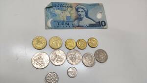 ＃5524A　約19ドル　ニュージーランド　セント　外国銭　海外　硬貨　紙幣　まとめ