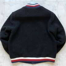 トミーヒルフィガー TOMMY HILFIGER ボア フリース ジャケット ブルゾン アウター ジップアップ リブライン Lサイズ ブラック 黒 メンズ_画像4