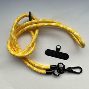  necessities!120cm smartphone shoulder neck strap conspicuous yellow color pala code yo semi te manner 