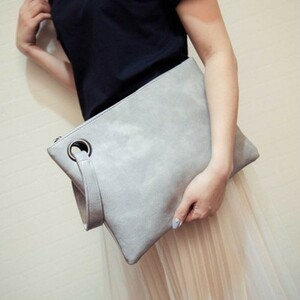  clutch bag Mini bag gray unisex lady's men's bag bag bag case storage 822