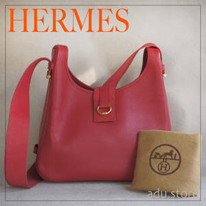 エルメス HERMES サコ 2way ショルダーバッグ トリヨンクレマンス ルージュビフ ◯Y刻印 ブランド レディースビンテージ ヴィンテージ◆