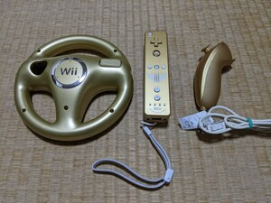 wii 　ゴールデンリモコンプラス　　ゴールデンハンドル　ゴールデンヌンチャク　　ゴールド