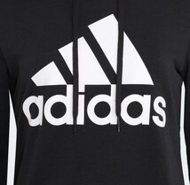 【 O ブラック レディース 新品 タグ付き 】 adidas アディダス フーディー スウェット ロゴ パーカー_画像5