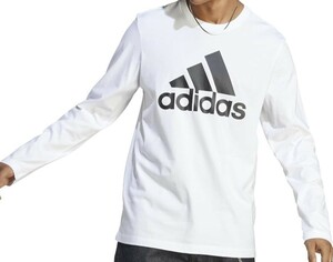 [ новый товар S белый с биркой ] adidas Adidas большой Logo Esse n автомобиль ruz футболка с длинным рукавом long T IC9309