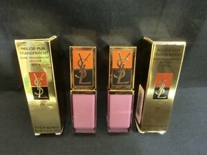 イヴサンローラン YSL ルージュ ピュール トランスペアレント No.21 口紅 3.5g 計2点セット 箱入り 側面に傷あり 中古 ■