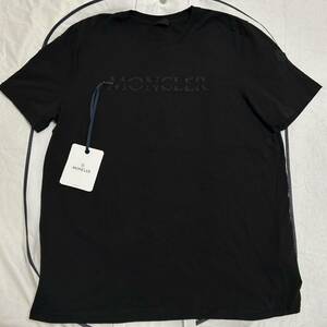 【新作】MONCLER モンクレールラバーワッペン半袖Tシャツ　黒　XXL