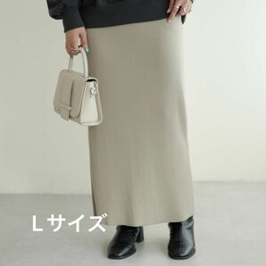 discoat リブカットナロースカート　Lサイズ　